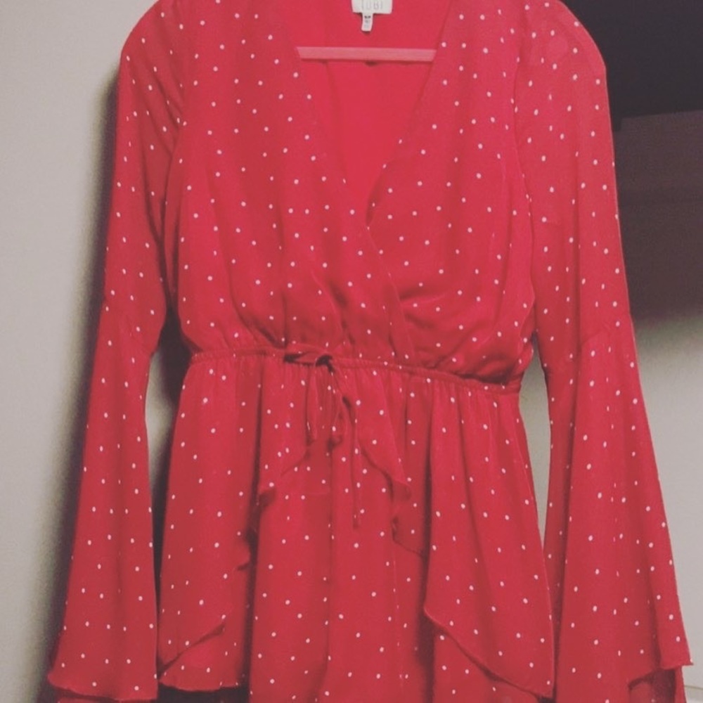 SOLD. Tobi Long Bell Sleeve Romper . Size S - Picture 2 of 4